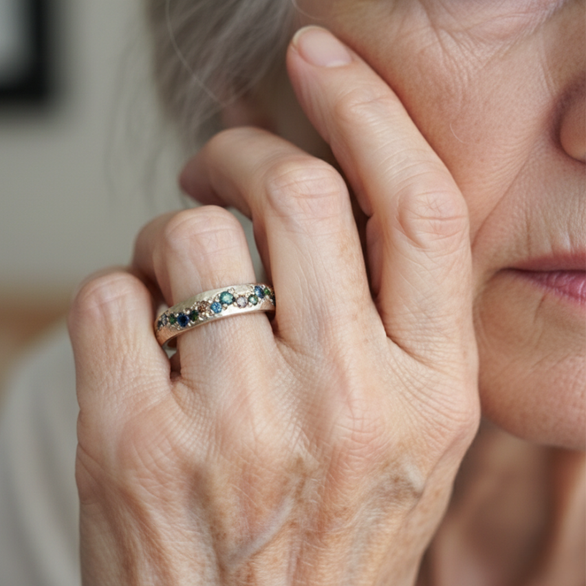Retro ring i guldfarve