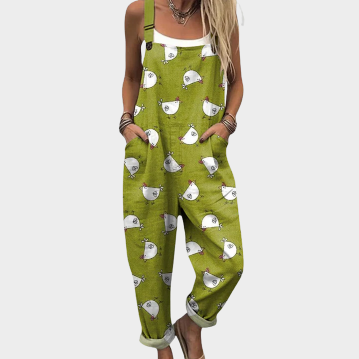Ella - Komfortabelt Mønstret Jumpsuit
