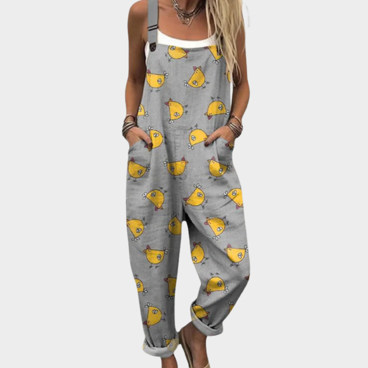 Ella - Komfortabelt Mønstret Jumpsuit