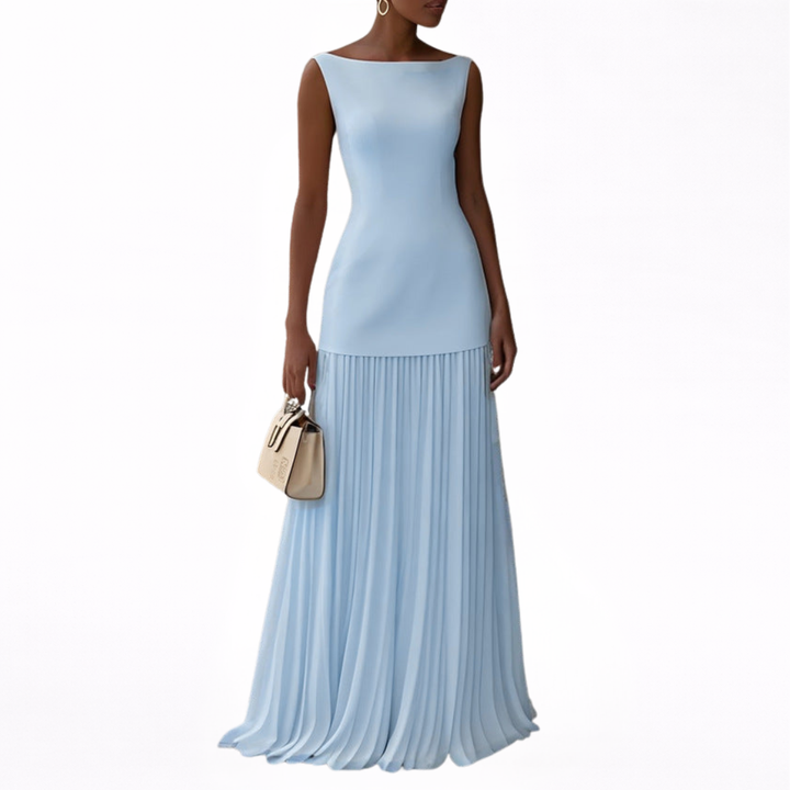 Celeste | Maxi-plissékjole
