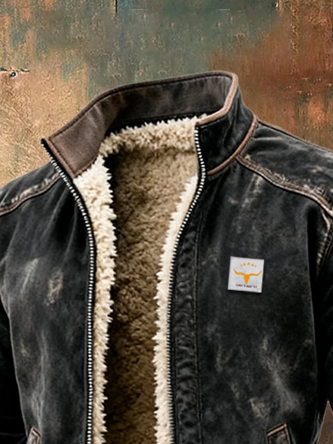Elias - Vintage jakke med sherpaforing