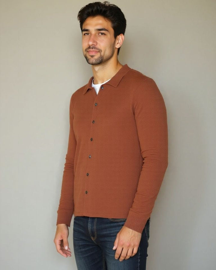 Adam™ Cardigan Polo Sweater