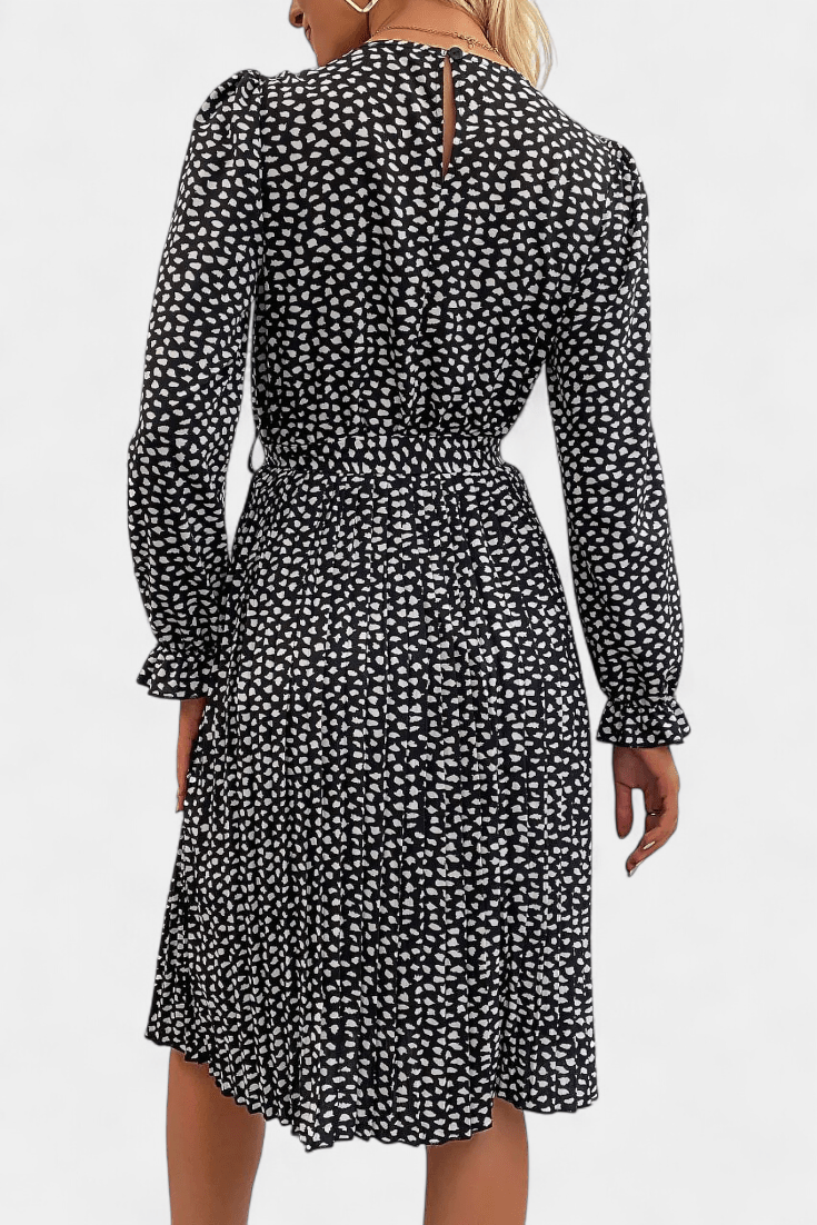 Agnes | Pleated Leopard Print