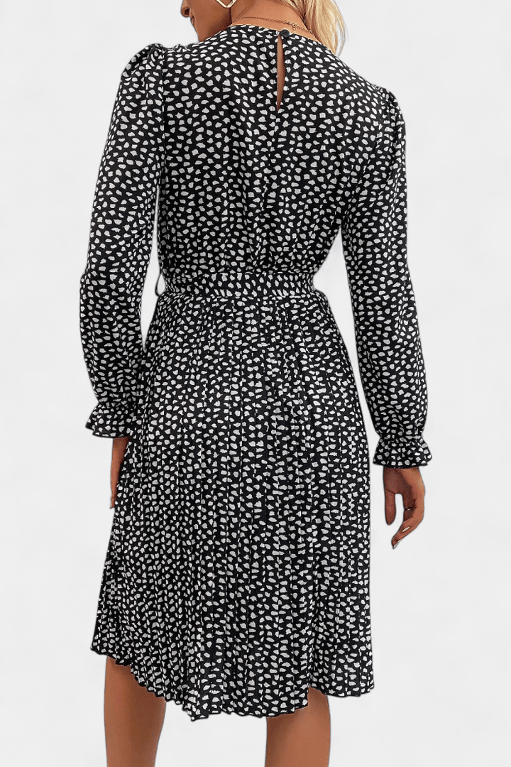 Agnes | Pleated Leopard Print
