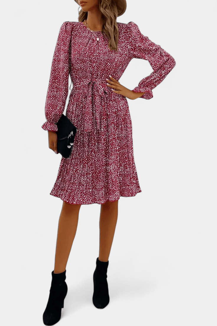 Agnes | Pleated Leopard Print