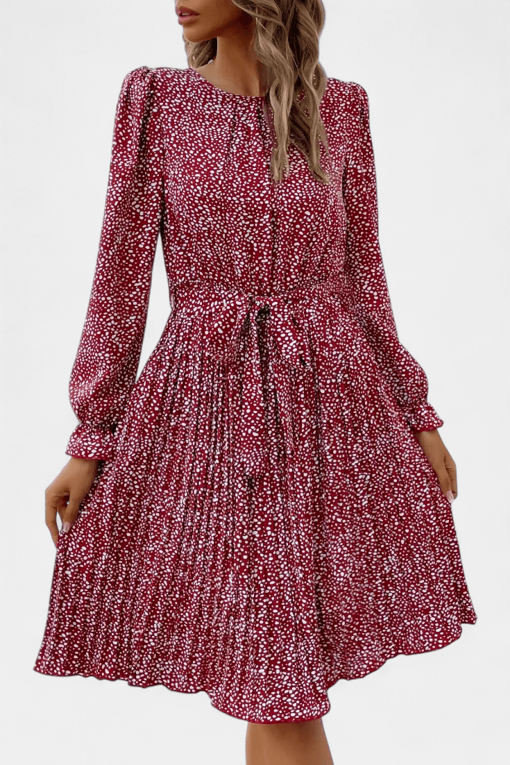 Agnes | Pleated Leopard Print