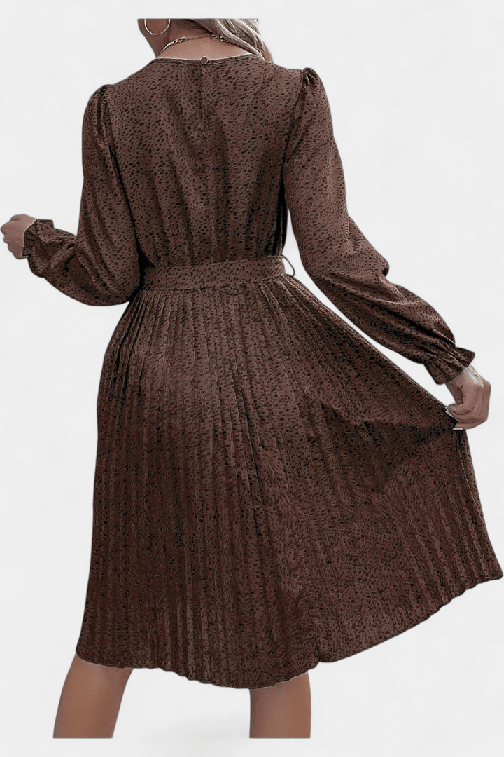 Agnes | Pleated Leopard Print