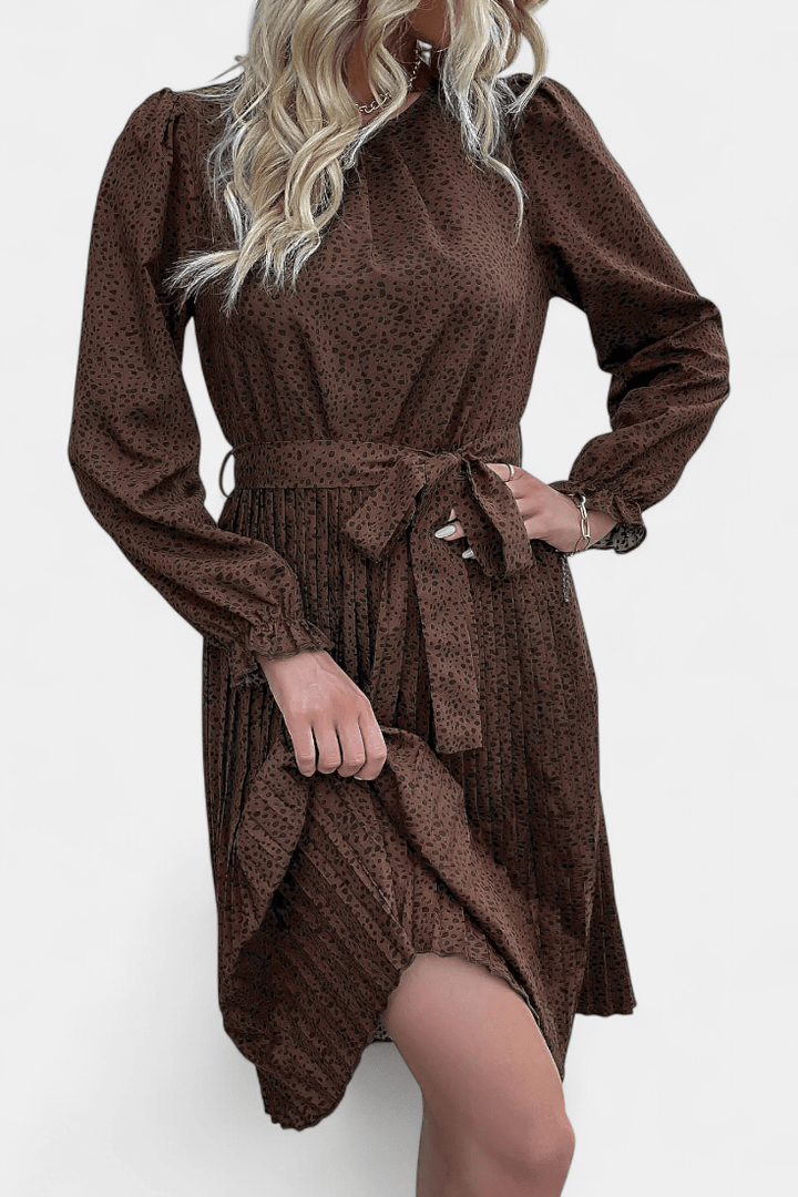 Agnes | Pleated Leopard Print