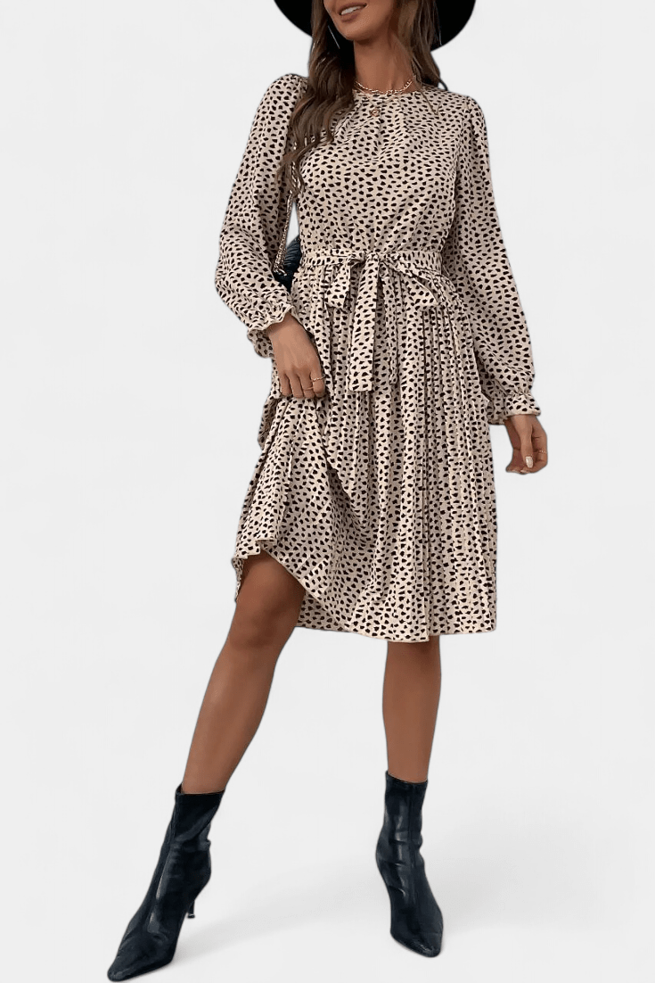 Agnes | Pleated Leopard Print