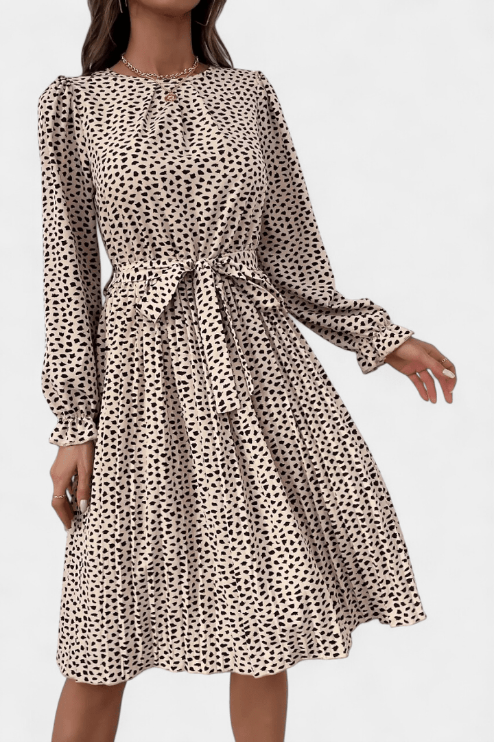 Agnes | Pleated Leopard Print