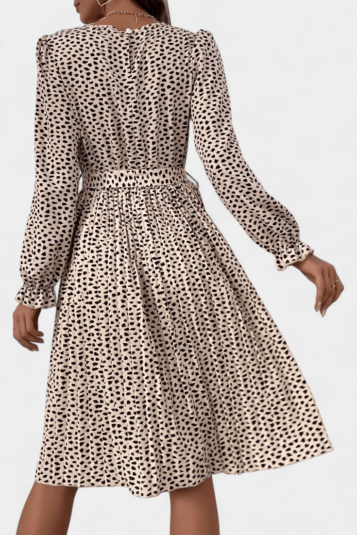 Agnes | Pleated Leopard Print