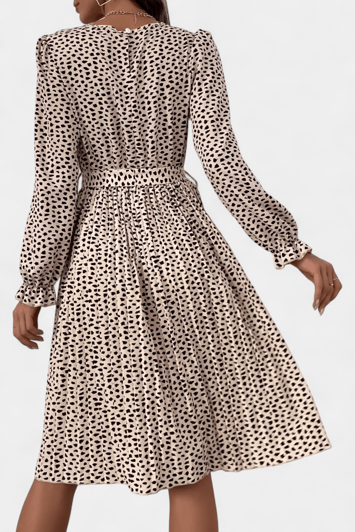 Agnes | Pleated Leopard Print