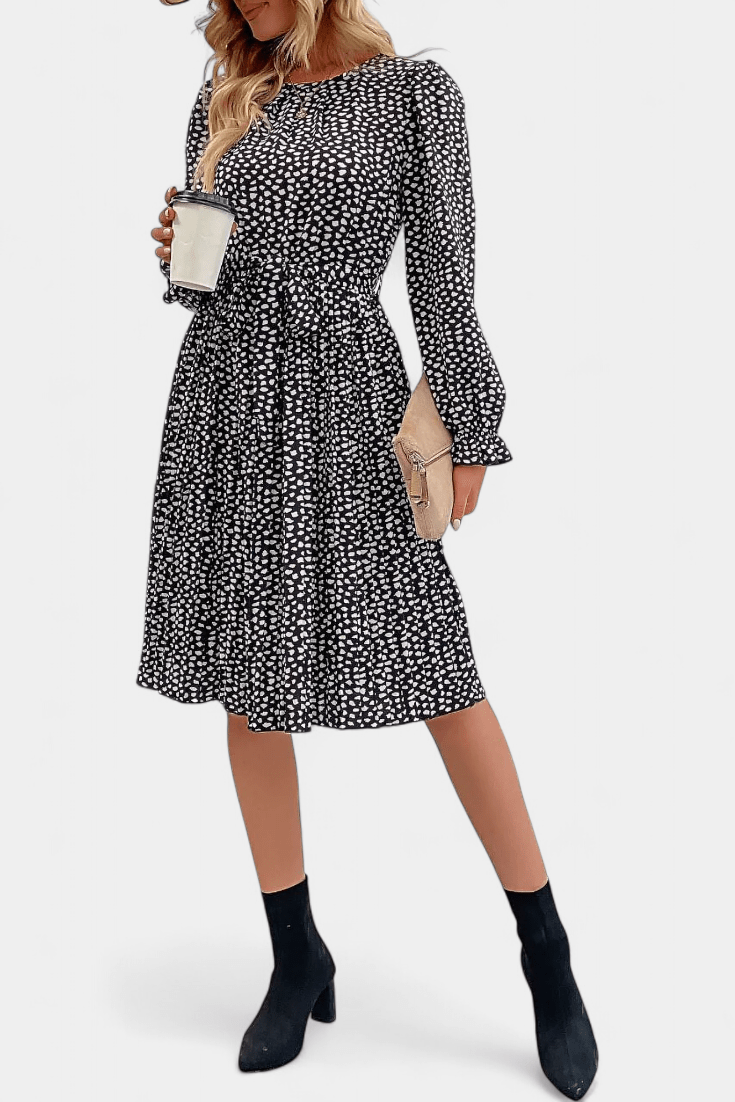 Agnes | Pleated Leopard Print