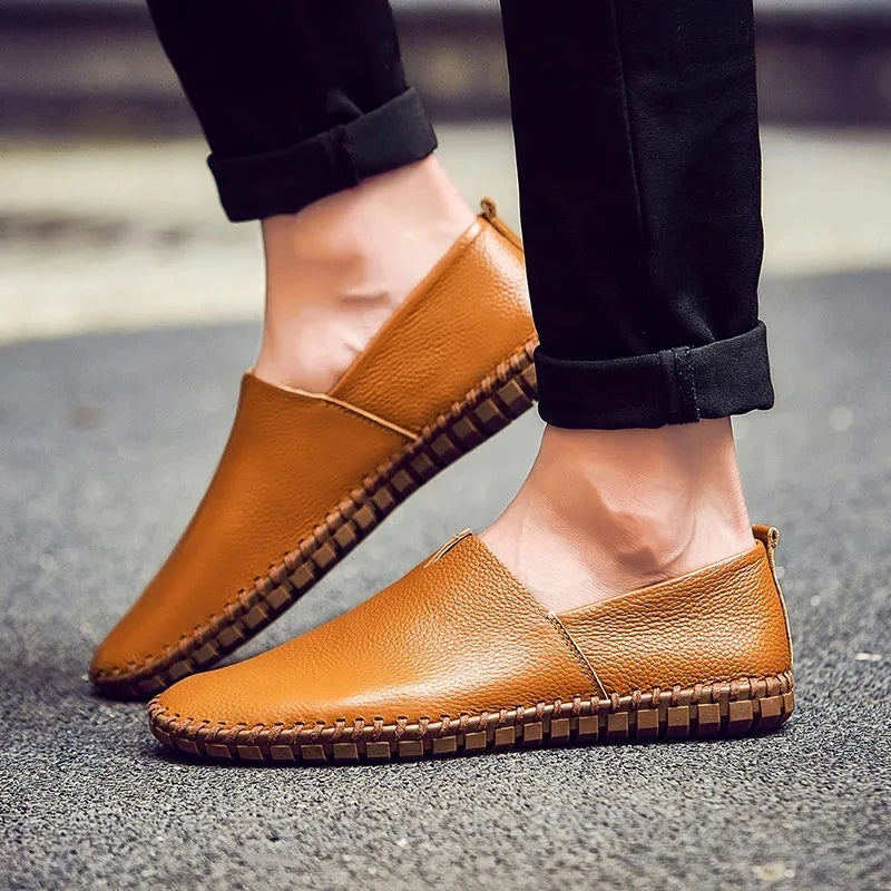 Åndbare Læder Slip-Ons