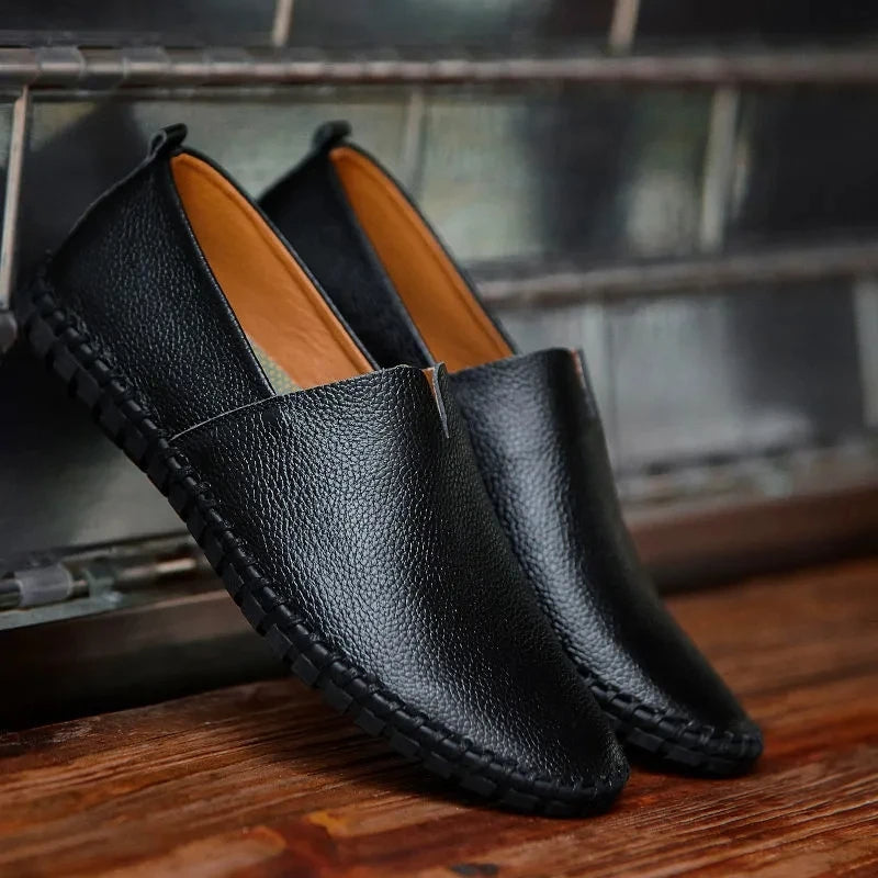 Åndbare Læder Slip-Ons
