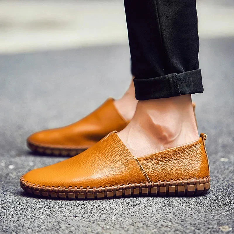 Åndbare Læder Slip-Ons