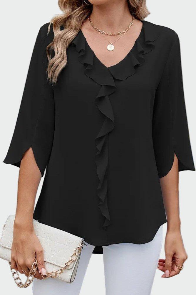 Andrea | Elegant Sort Bluse