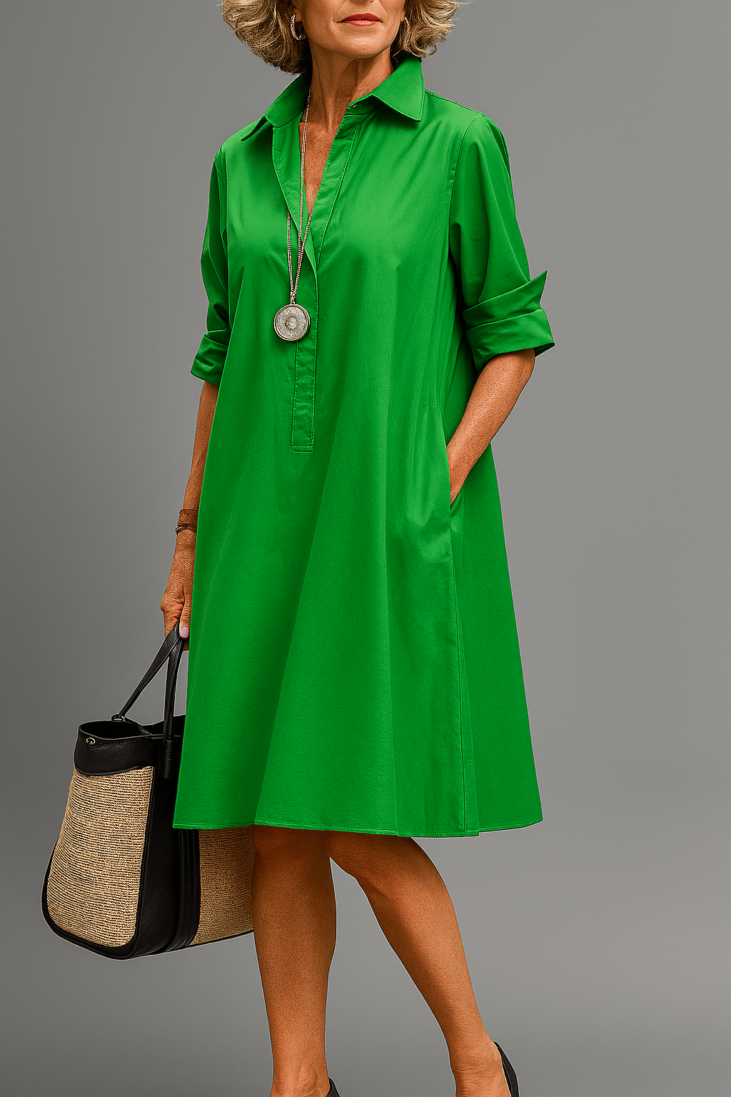 Astrid | Smaragd Midi Dress