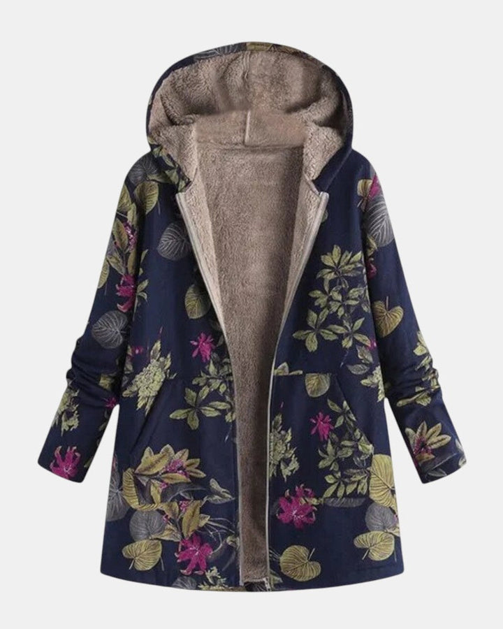 Aurora - Fleecejakke med blomsterprint