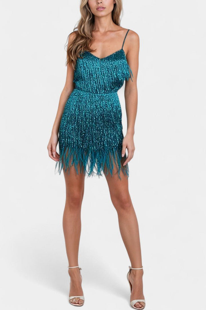 Bodil | Mini Feather Dress