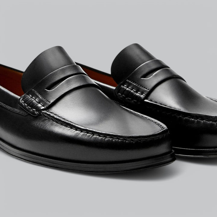 Stylish Leather Penny Loafers