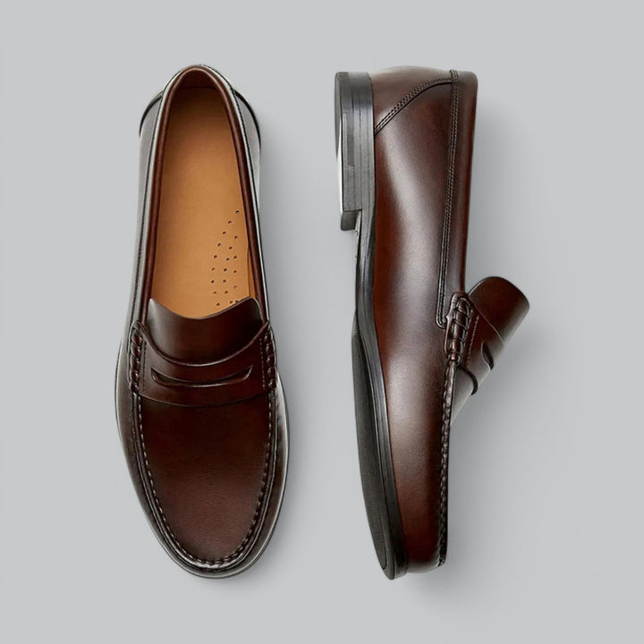 Stylish Leather Penny Loafers