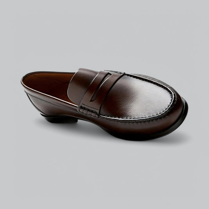 Stylish Leather Penny Loafers