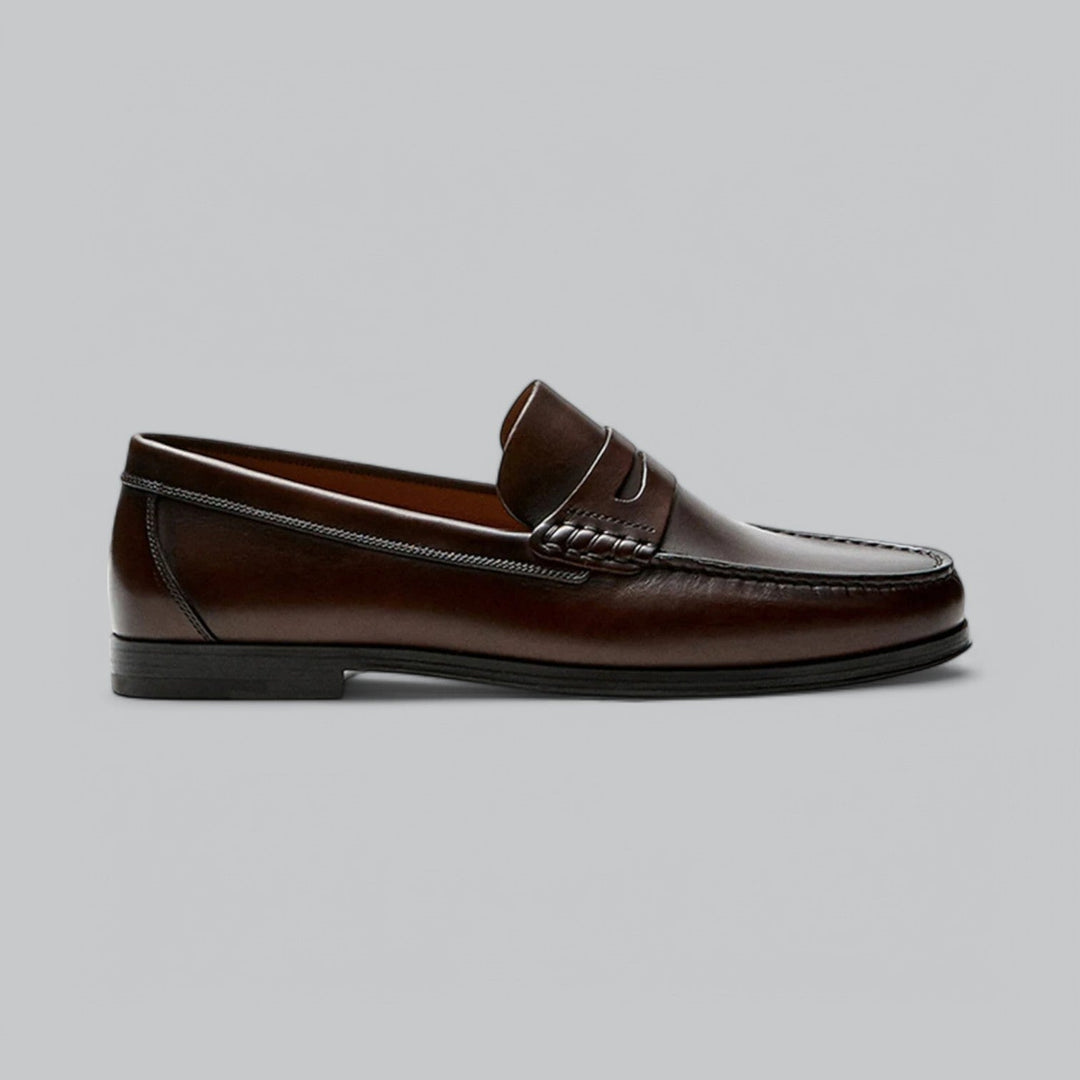 Stylish Leather Penny Loafers