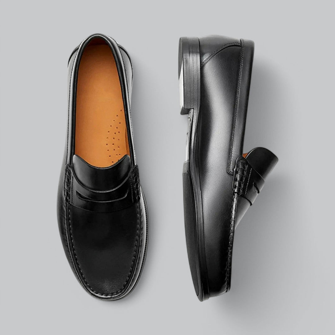 Stylish Leather Penny Loafers