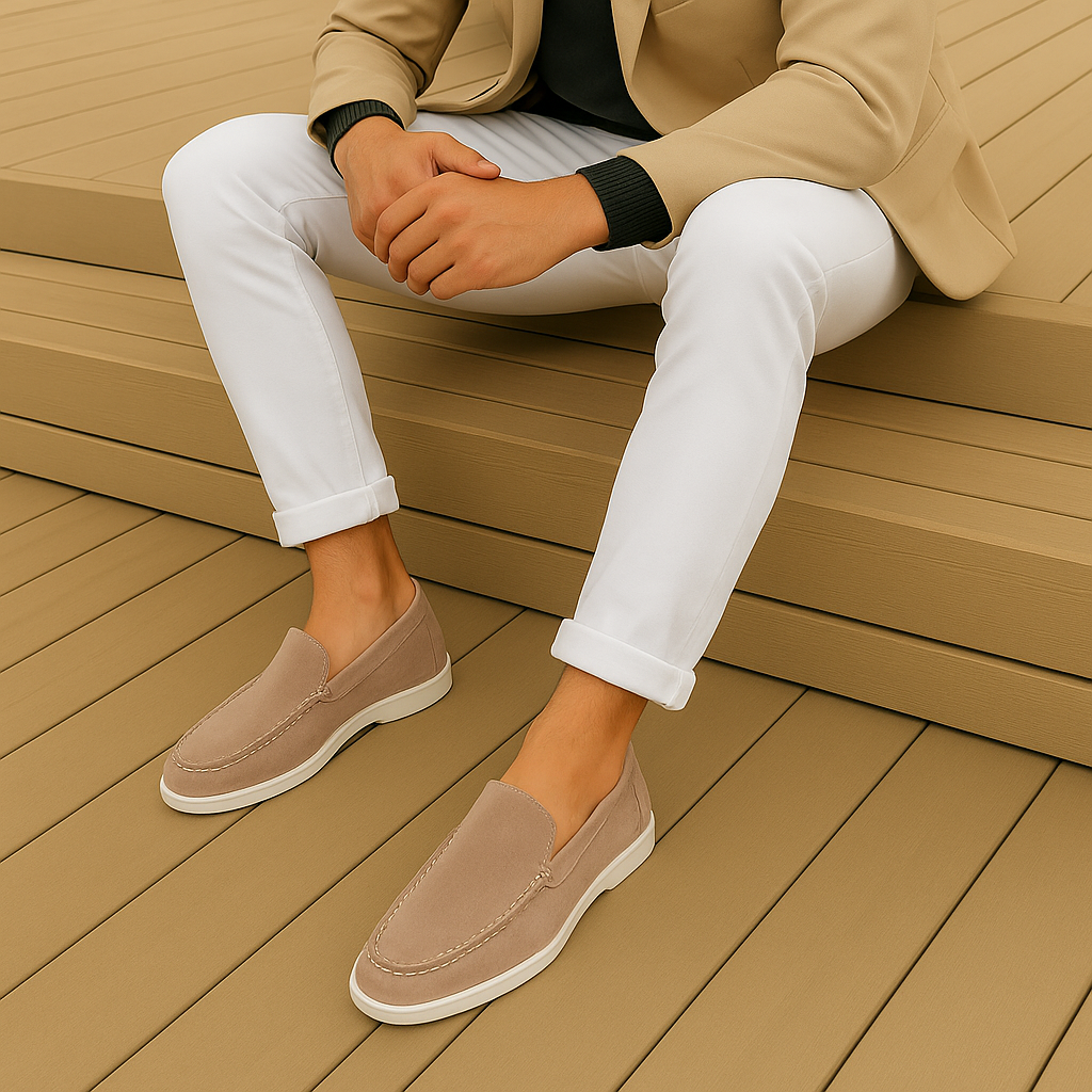 Stilfulde Loafers i Ruskind