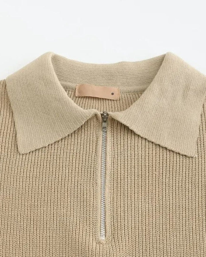 David™ | Zip-Up Polo Sweater