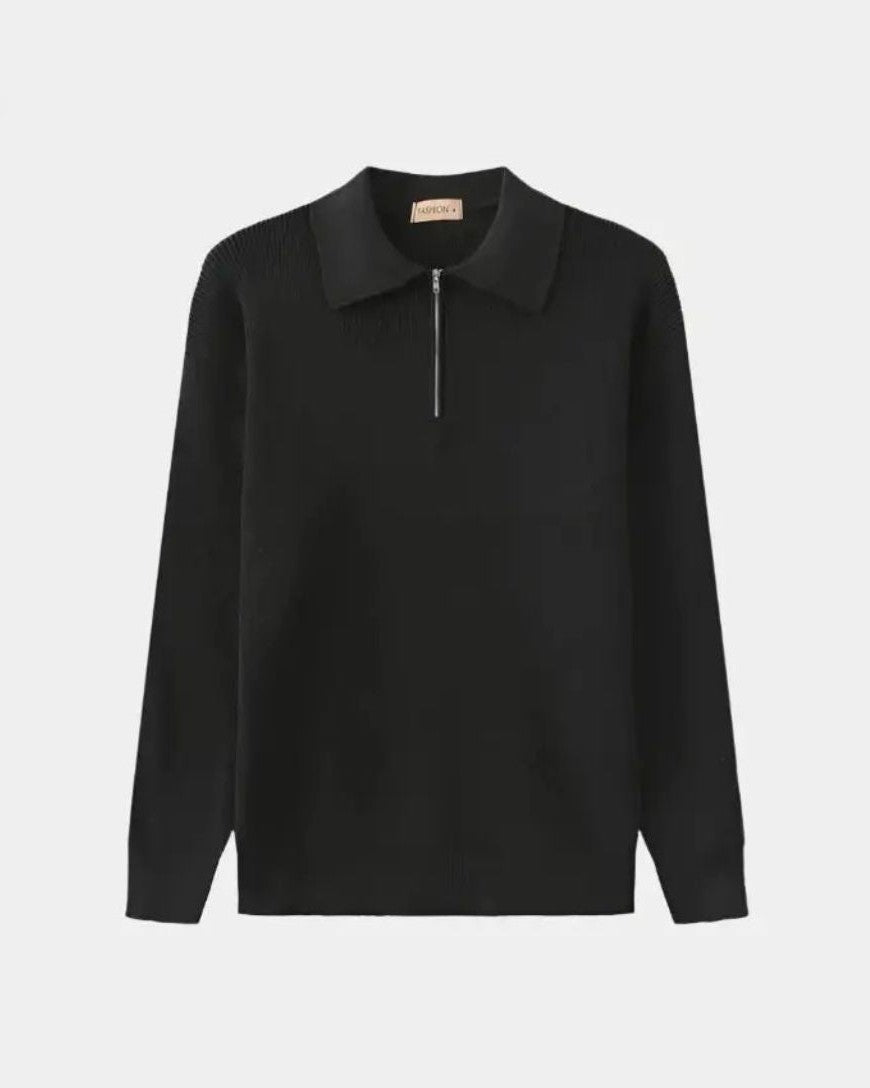 David™ | Zip-Up Polo Sweater