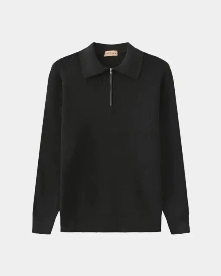 David™ | Zip-Up Polo Sweater