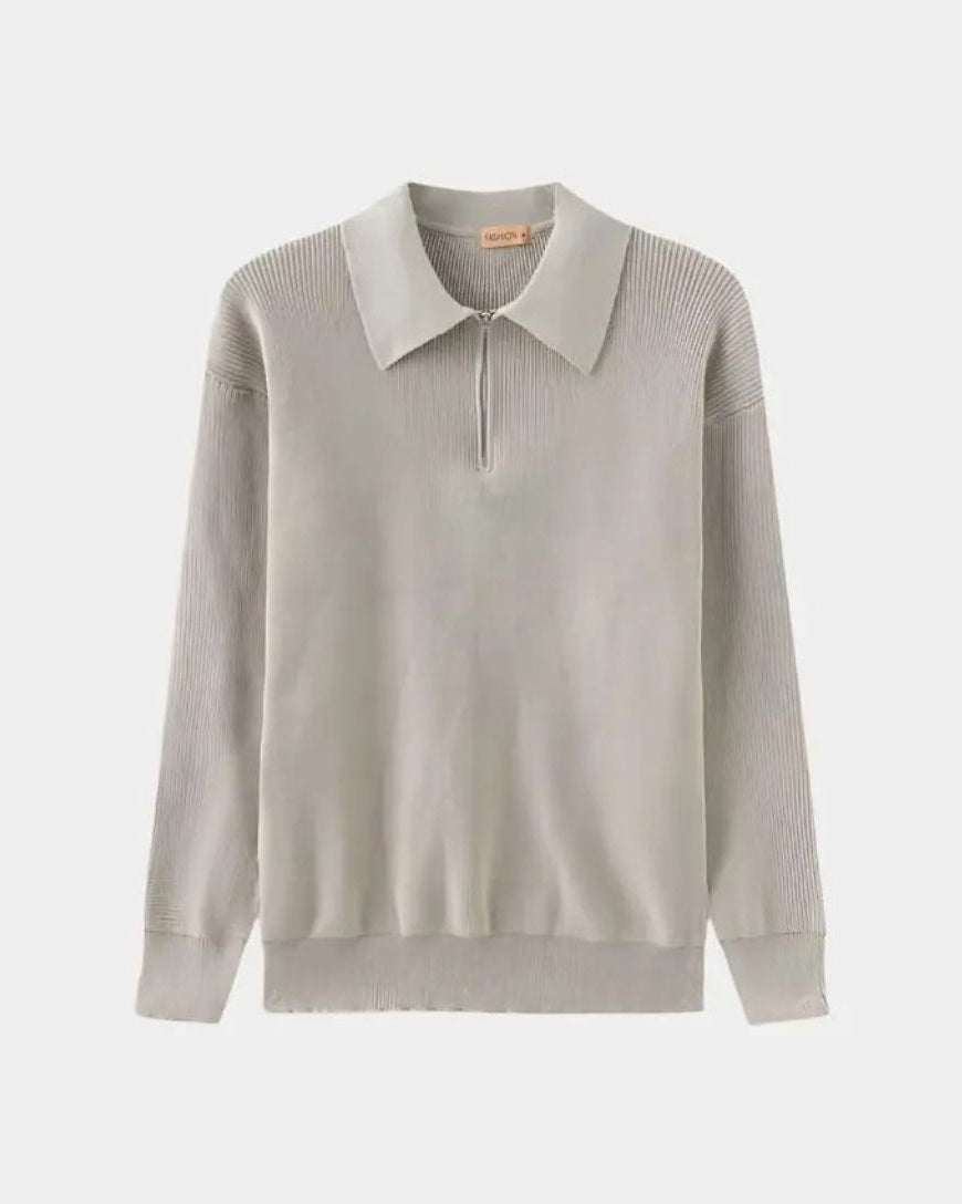 David™ | Zip-Up Polo Sweater
