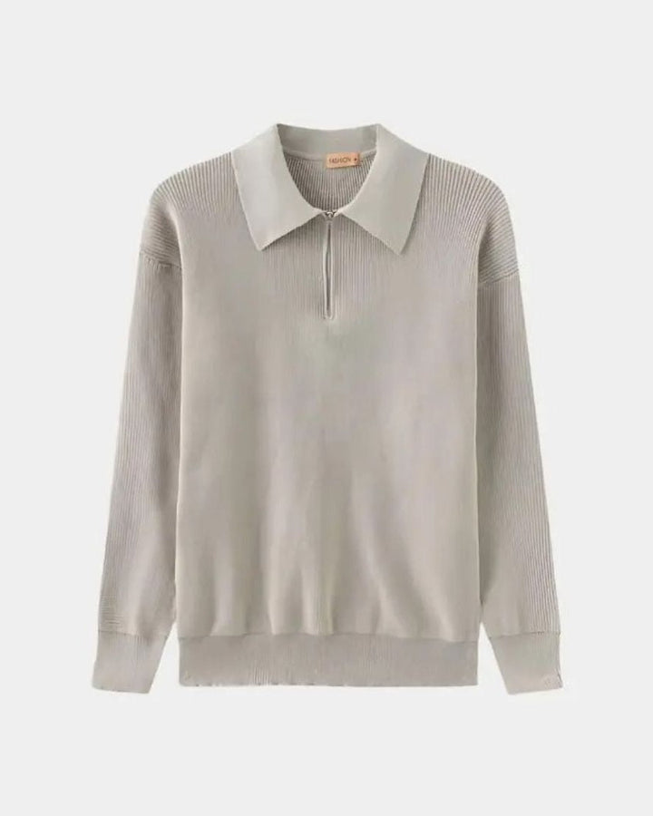 David™ | Zip-Up Polo Sweater