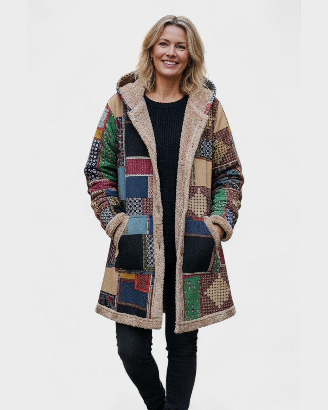 Efterår - Behagelig blomstret jakke