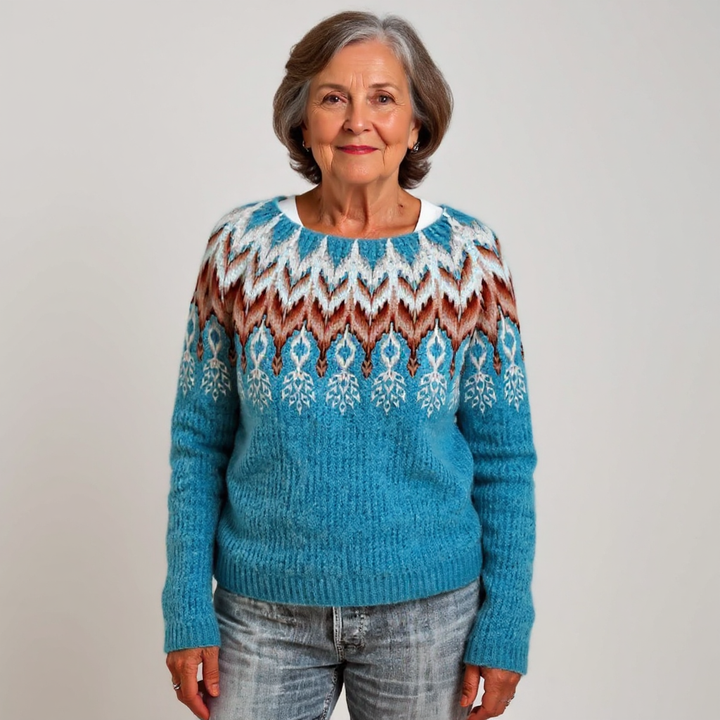 Elaine | Retro Island Knit Sweater
