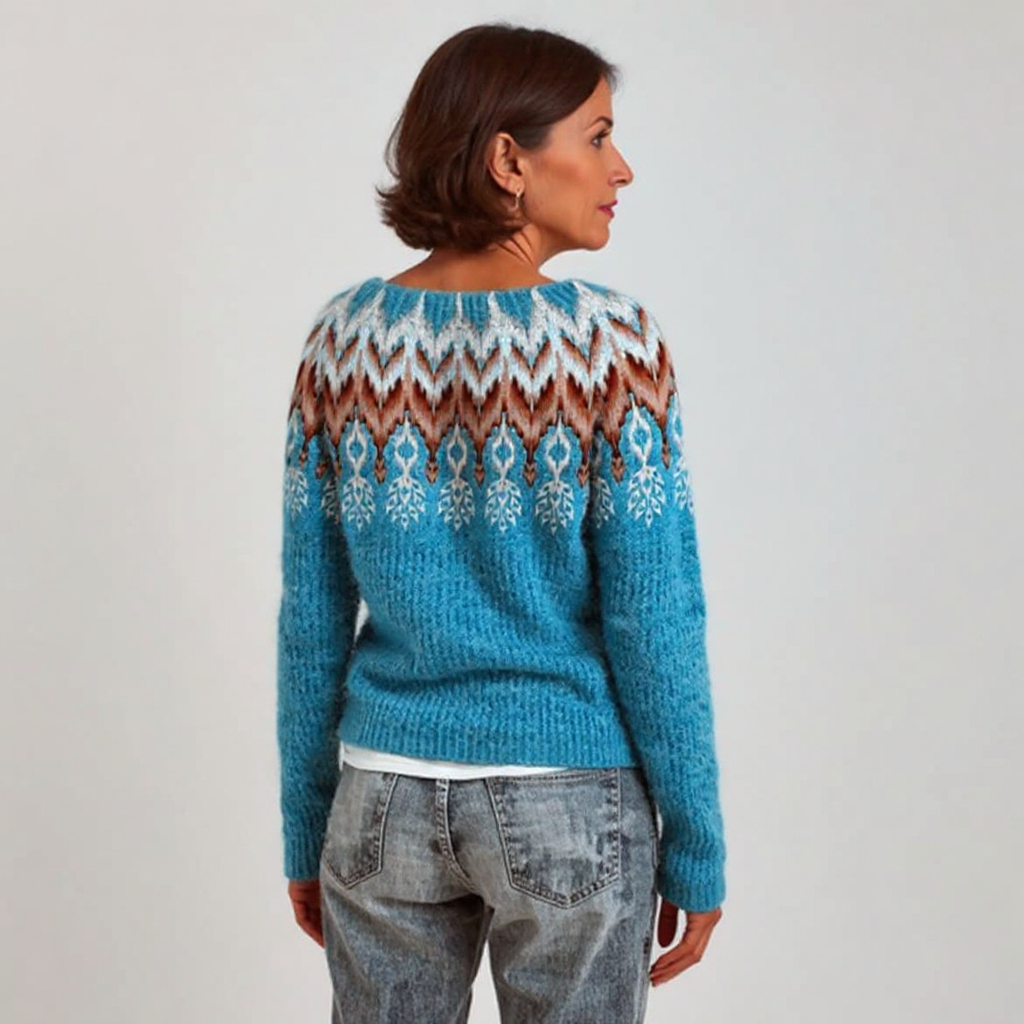 Elaine | Retro Island Knit Sweater