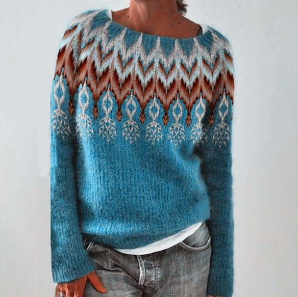 Elaine | Retro Island Knit Sweater