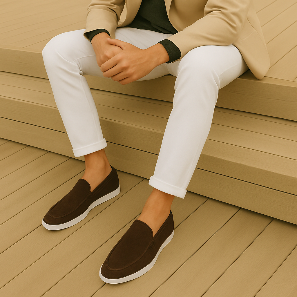 Smarte Loafers i Ruskind