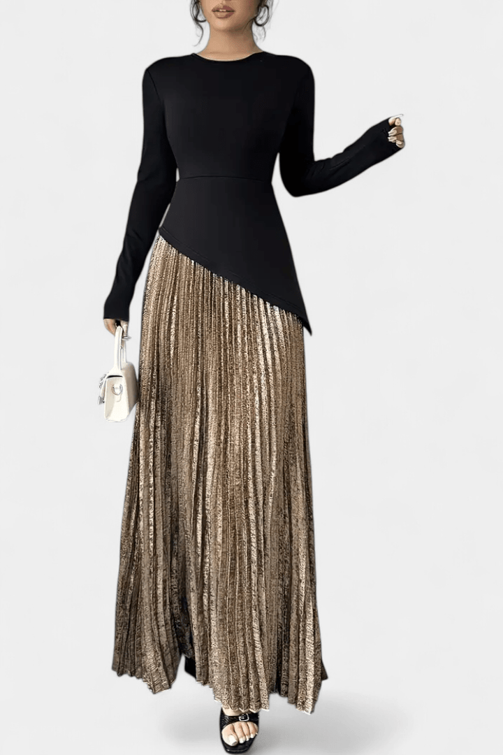 Elin | Farveblok Kjole" can be rewritten as "Elin | Color Block Dress.