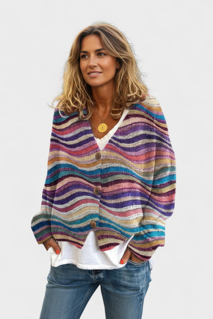 Fran™ | Livlig Cardigan with Buttons