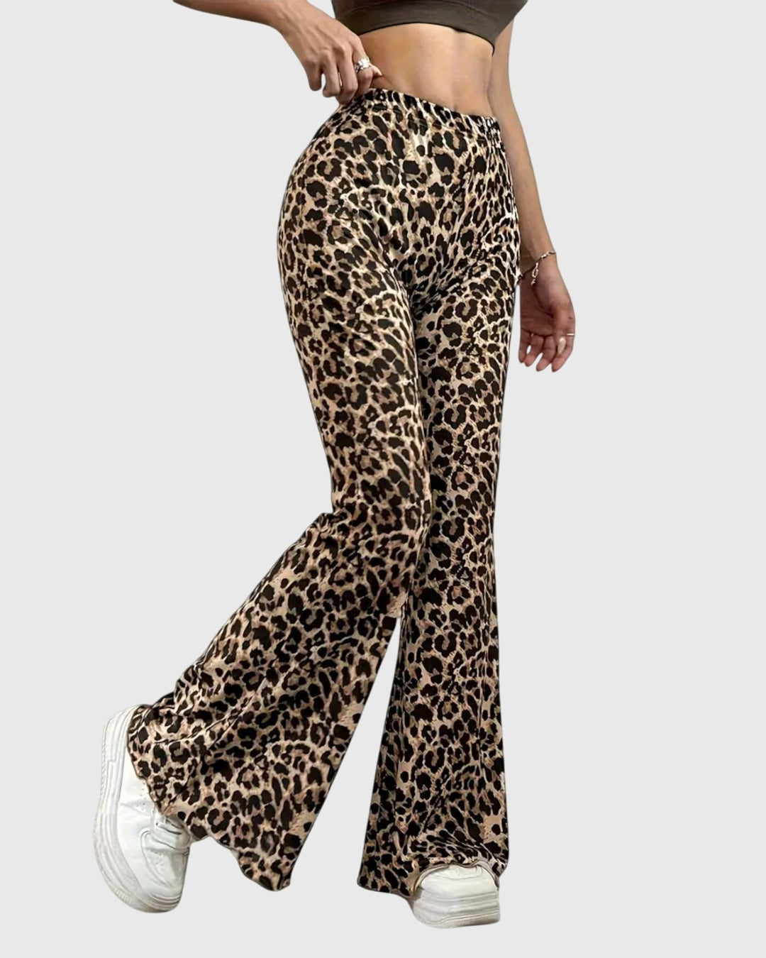 Gitte Leopard Print Bootcut Pants