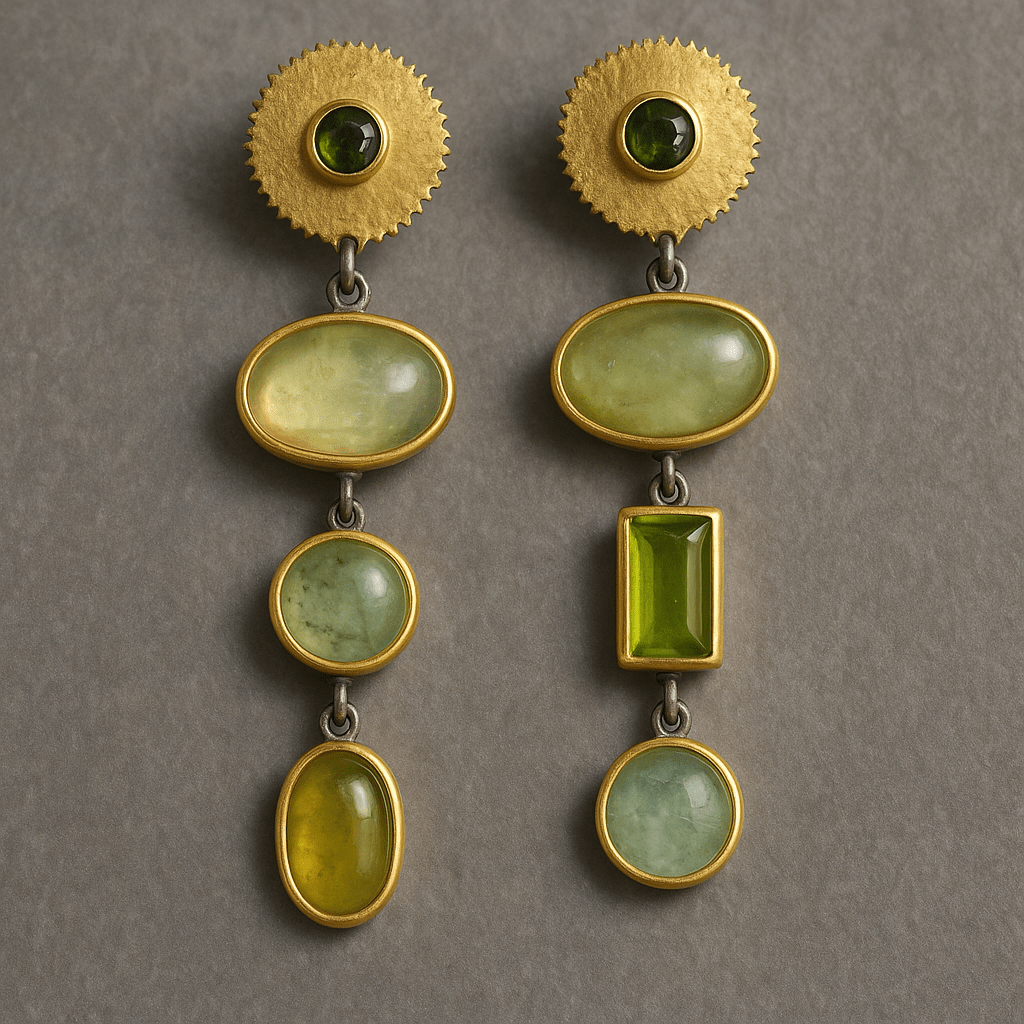 Gry | Gyldne Skovøreringe" can be rewritten as "Gry | Golden Forest Earrings.