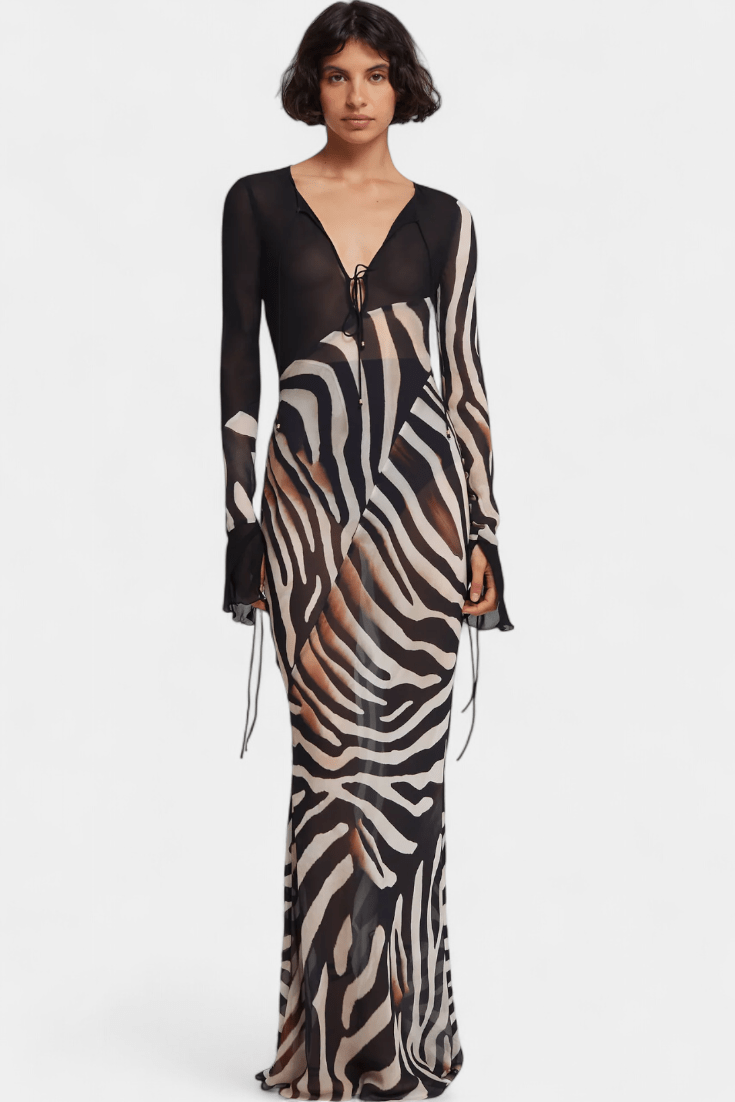 Gray Zebra Dress