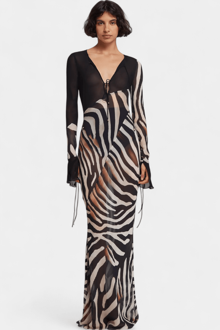 Gray Zebra Dress