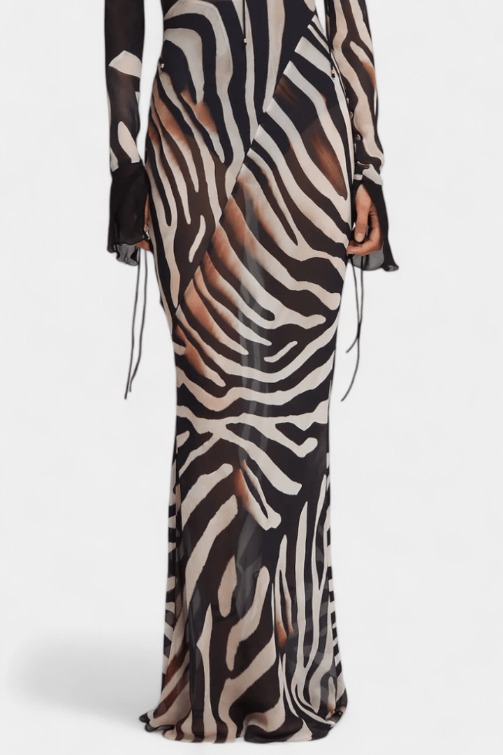 Gray Zebra Dress
