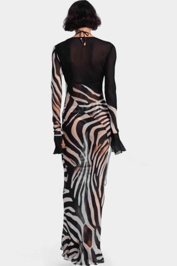 Gray Zebra Dress