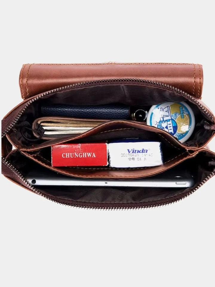 Henrik™ | Klassisk Læder Skuldertaske