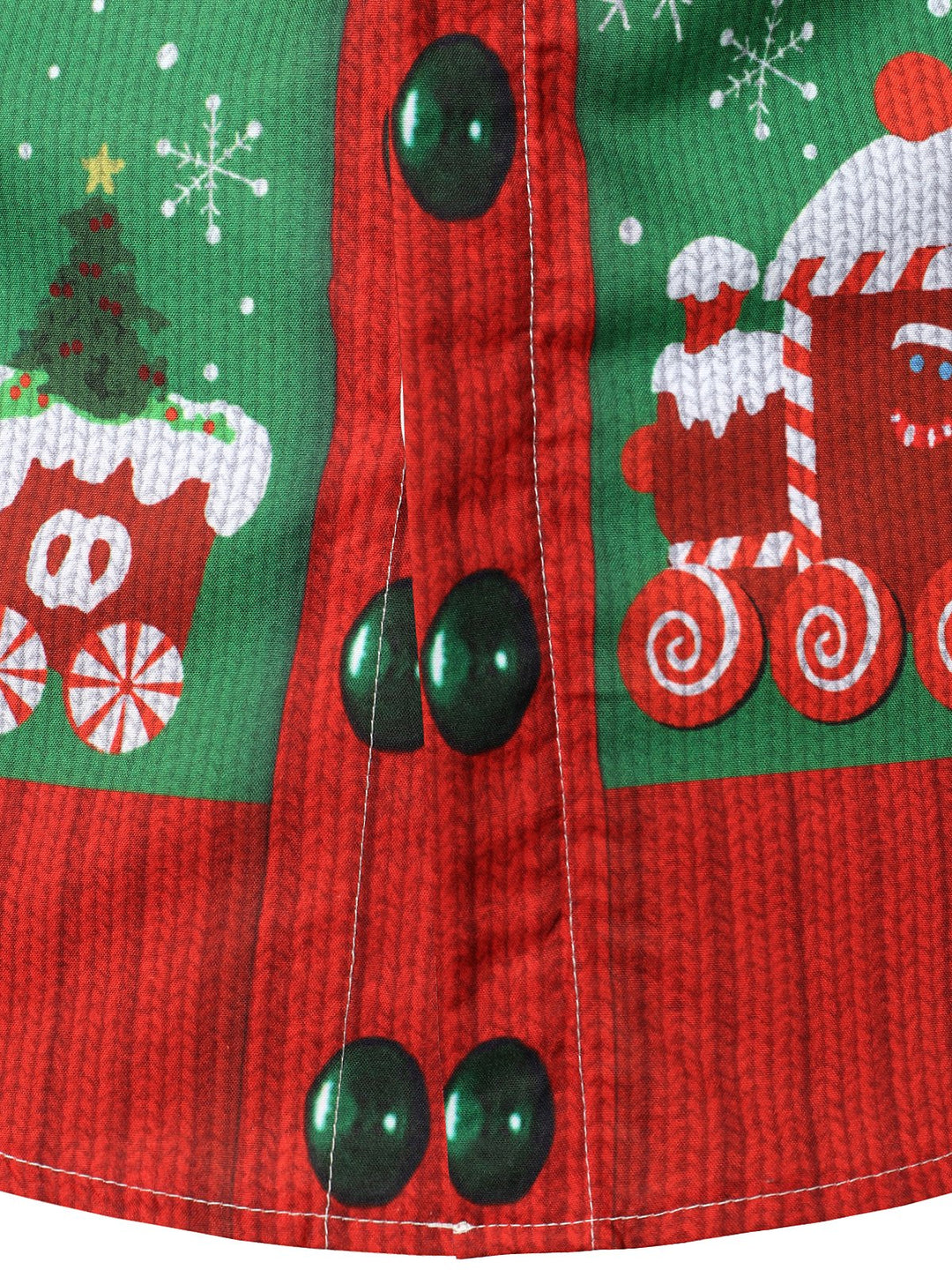 Herre Julefest Sjovt Langærmet Skjorte til Ferie